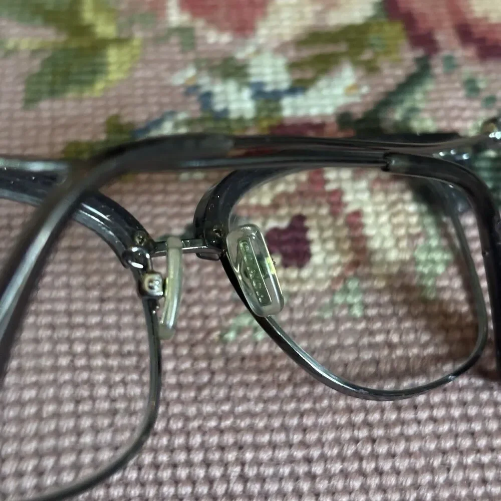 COACH 5104B T 9004 gunmetal sparkle logo cat eye eyeglasses frames Retro Whimsy